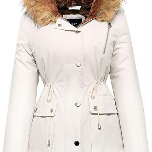 NWOT Slimming Water-repellent Winter Coat Thick Puffer Jacket Warm Fleece Parka